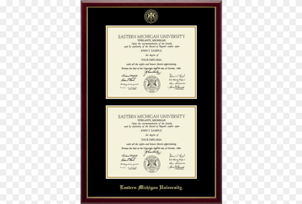 Emu Double Diploma Frame In Galleria Kansas State University Degree, Text, Document Png Image