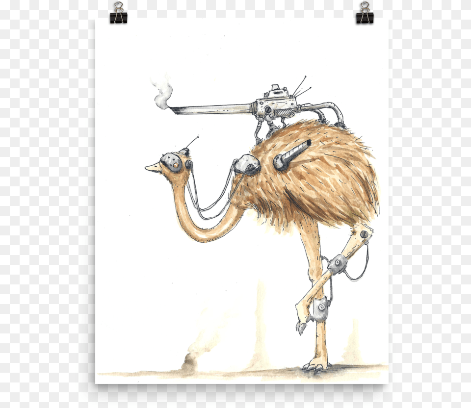 Emu On Plane, Animal, Bird, Gun, Weapon Free Png