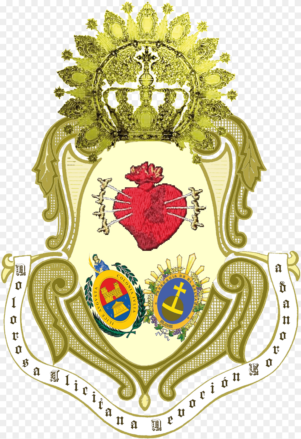 En El Escudo Aparecen Las Iconografas De Los Tres Ayuntamiento De Elche, Badge, Logo, Symbol, Emblem Free Png