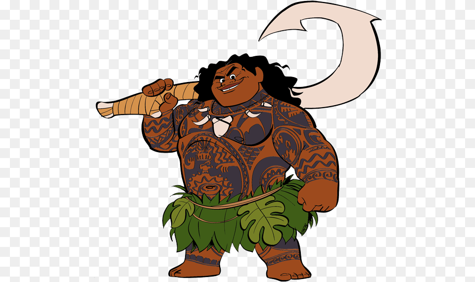 En Esta Publicacin Encontrars Una Excelente Y Super Maui From Moana Clipart, Adult, Male, Man, Person Png Image