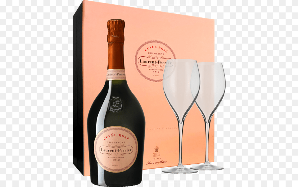 En Gift Set 2 Champagne Flutes Champagne Laurent Perrier Sas, Alcohol, Wine, Liquor, Glass Free Transparent Png