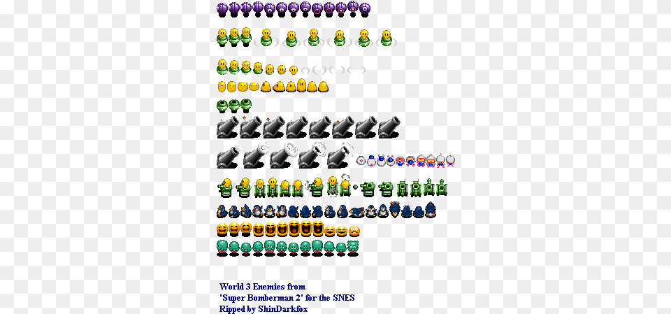 En Neo Bomberman Enemies Sprites Png