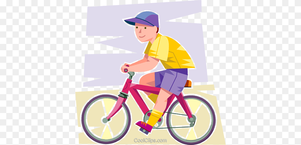 En Su Bicicleta Libres De Derechos Ilustraciones Menino De Bicicleta Vetor, Wheel, Person, Machine, Vehicle Free Png Download