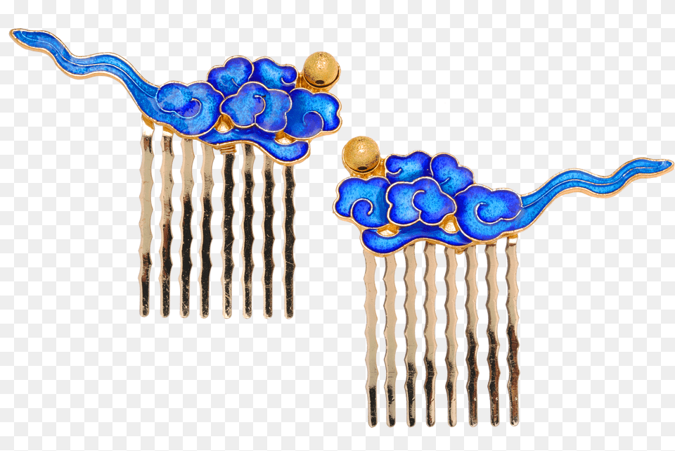 Enamel Auspicious Clouds Hair Comb Hair Combs, Accessories, Animal, Dinosaur, Reptile Free Png