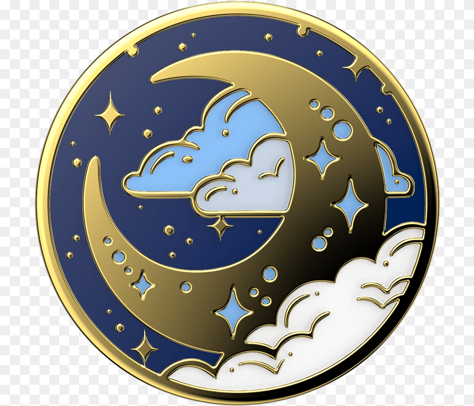 Enamel Fly Me To The Moon Popgrip Enamel Fly Me To The Moon Popsocket, Logo, Emblem, Symbol, Disk Free Transparent Png