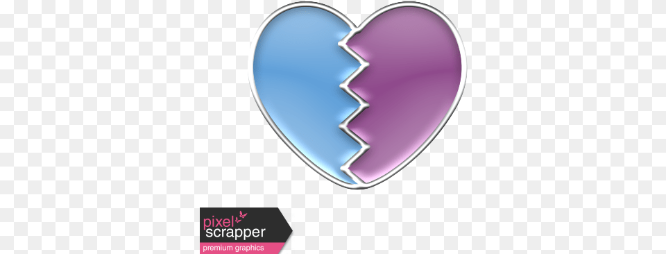 Enamel Pieces Kit 1 Broken Heart 01 Graphic By Marisa Heart, Disk Free Transparent Png