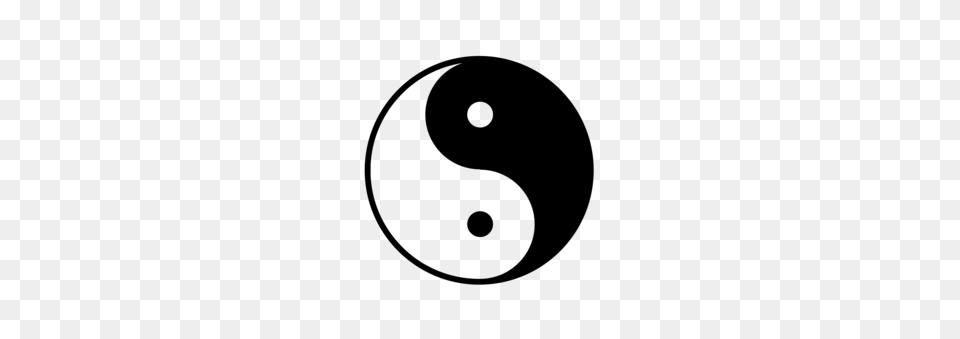 Encapsulated Postscript Yin And Yang Logo, Gray Free Png