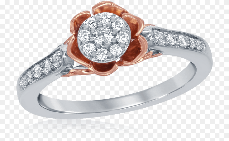 Enchanted Disney S 14k White And Rose Gold 14ctw Diamond, Accessories, Gemstone, Jewelry, Ring Free Transparent Png