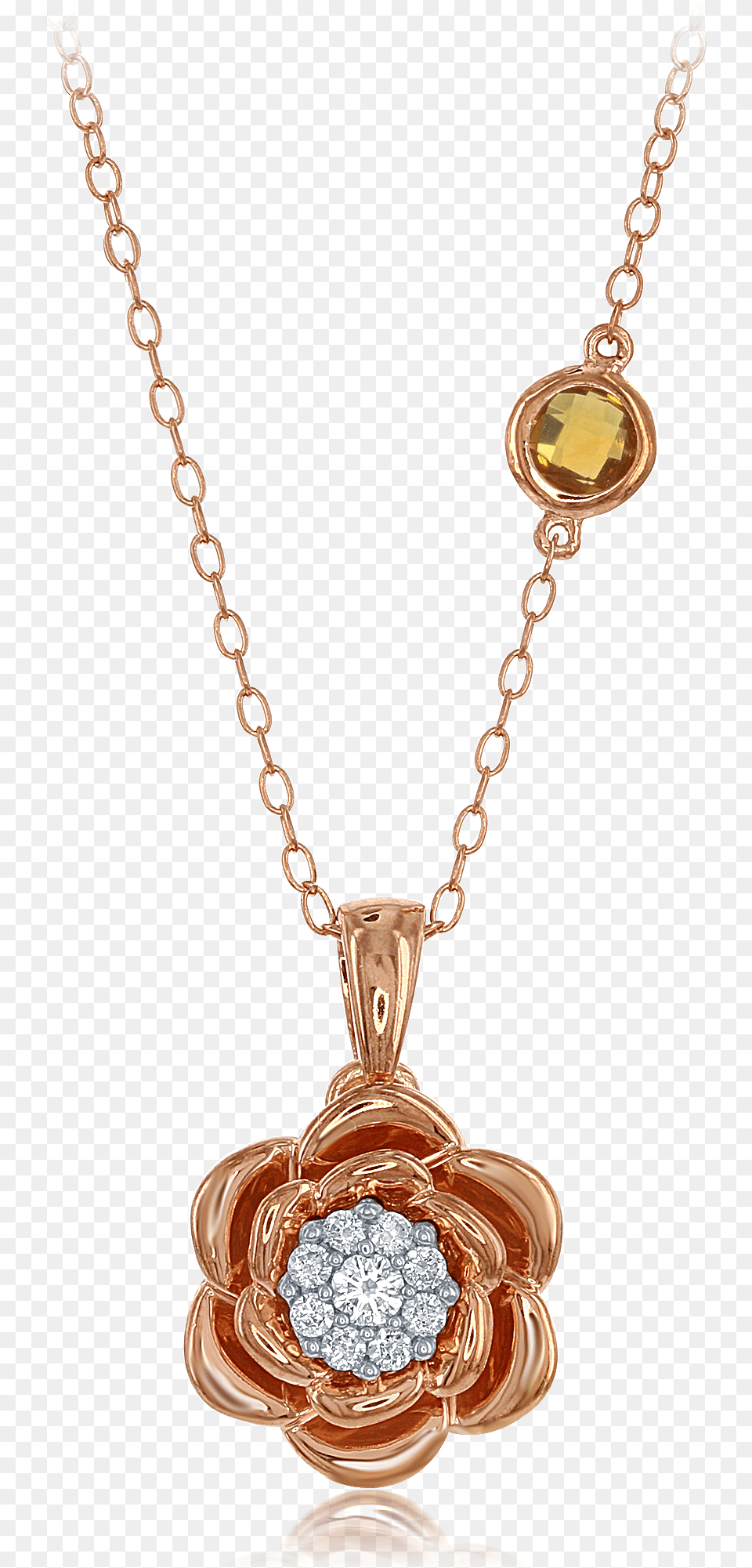Enchanted Disney S Belle 14k Rose And White Gold Diamond Colar Bela E A Fera, Accessories, Jewelry, Necklace, Pendant Png Image