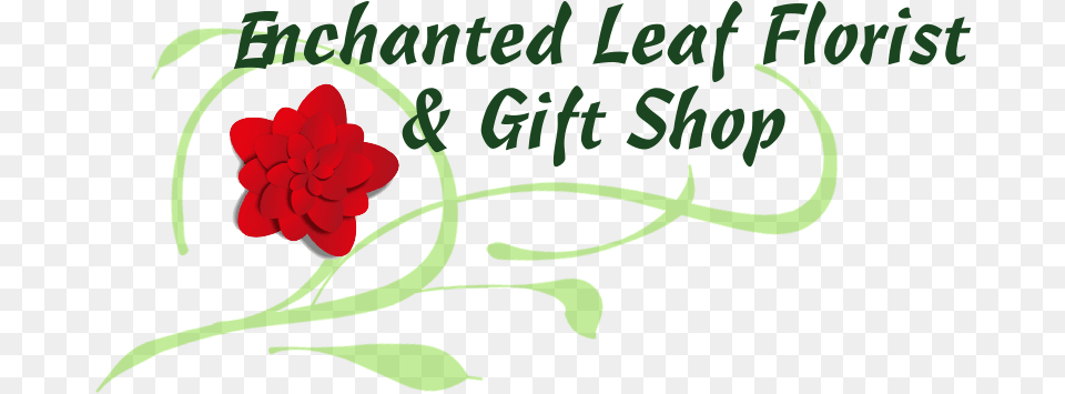 Enchanted Leaf Florist Calligraphy, Flower, Plant, Rose, Pattern Png