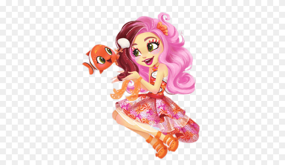 Enchantimals Clarita Clownfish And Cackle, Figurine, Doll, Toy, Adult Free Transparent Png