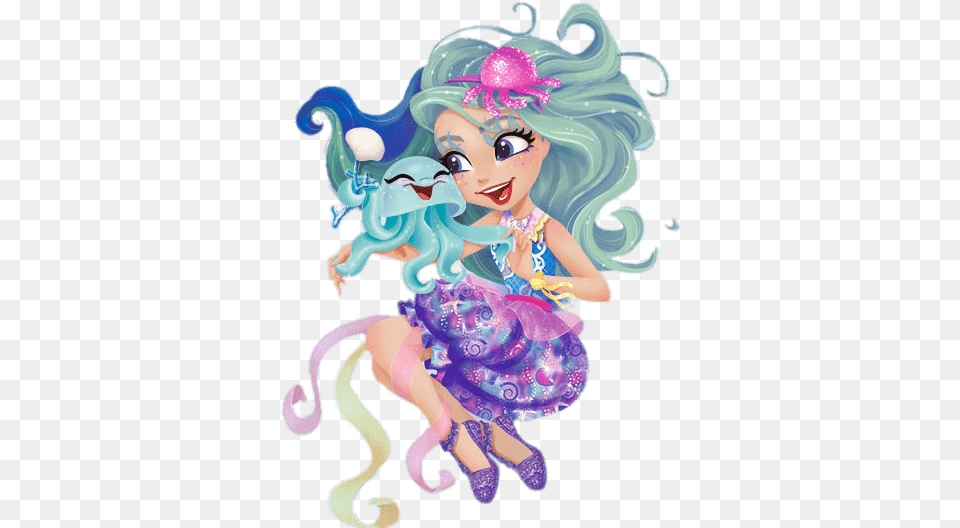 Enchantimals Jessa Jellyfish Enchantimals Jessa, Baby, Person, Figurine, Toy Free Png Download