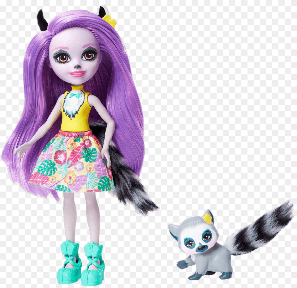 Enchantimals Larissa Lemur, Doll, Toy, Face, Head Png Image