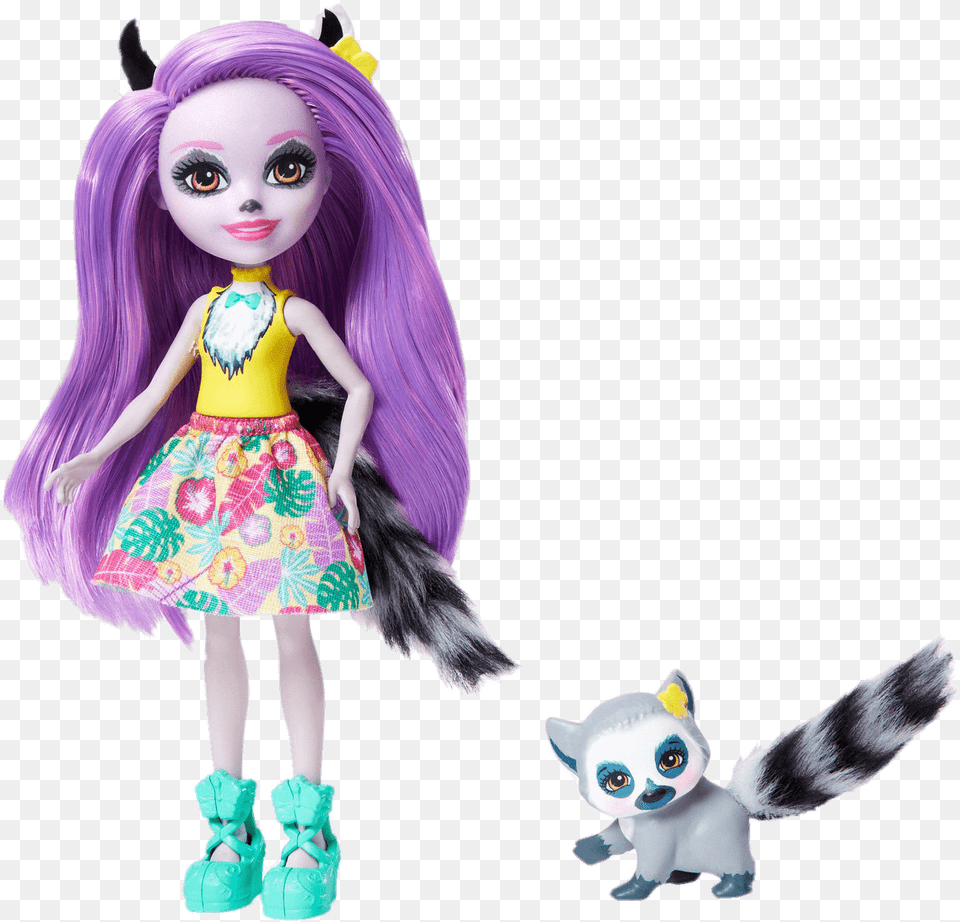 Enchantimals Larissa Lemur Transparent Enchantimals Larissa Lemur, Doll, Toy, Face, Head Free Png