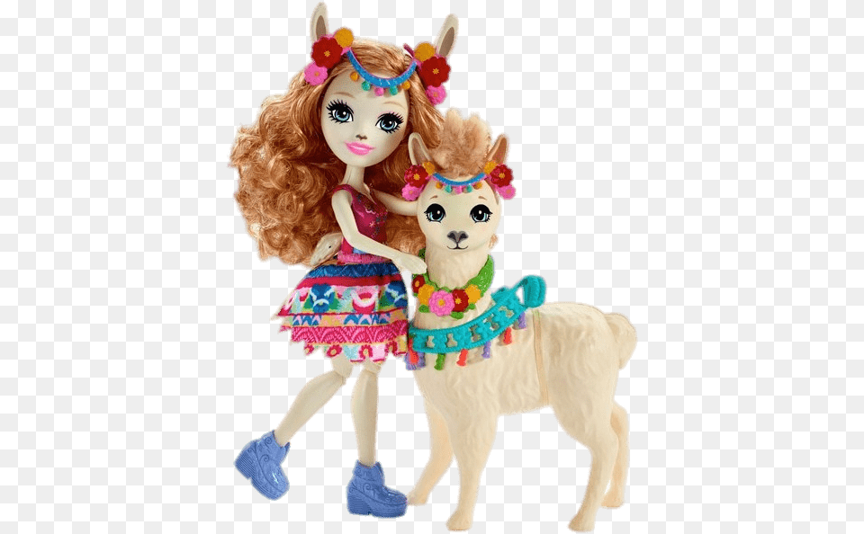 Enchantimals Lluella Llama And Fleecy Mattel Enchantimals Llama, Doll, Toy, Person, Figurine Free Png Download