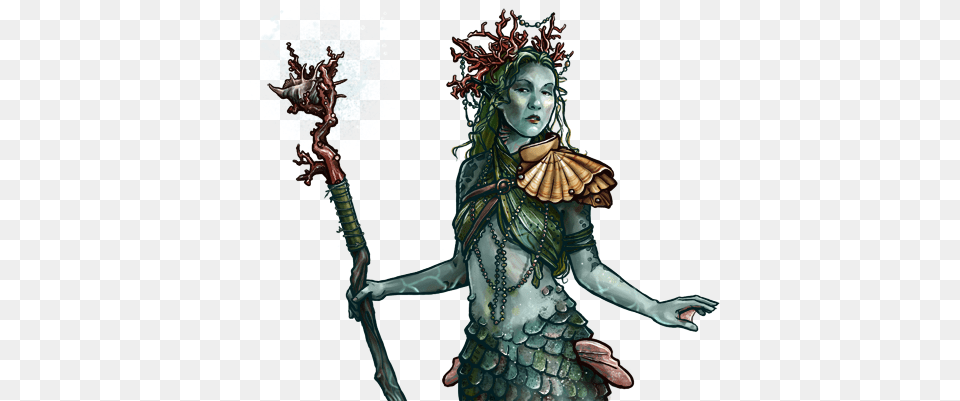 Enchantress Battle For Wesnoth Mermaid, Adult, Female, Person, Woman Png Image
