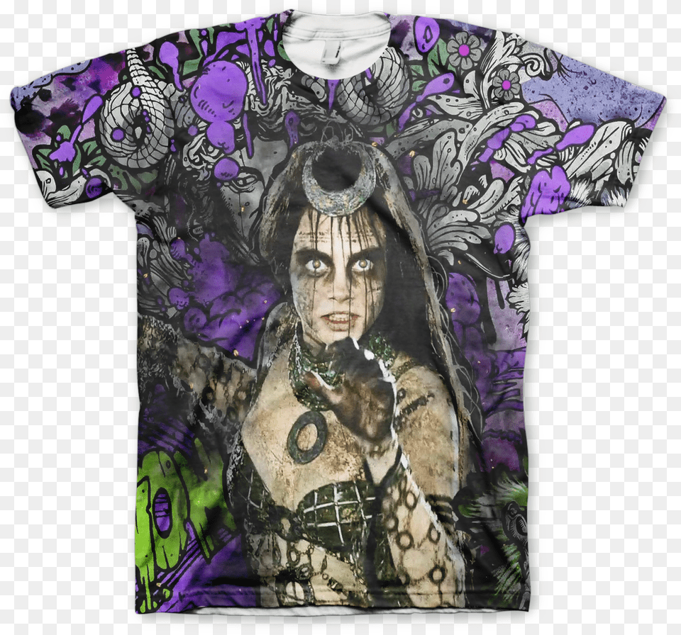 Enchantress Explosion Suicid Squade Tee Shirt Poison Ivy, T-shirt, Clothing, Adult, Person Png Image