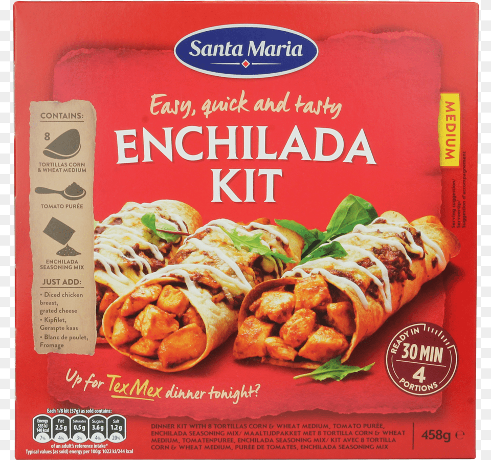 Enchilada Kit Enchiladas Santa Maria, Advertisement, Poster, Food Png