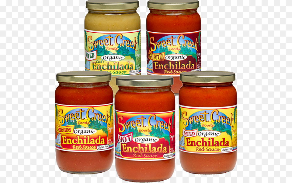 Enchilada Red Sauce Mild Organic 16 Oz Sweet, Food, Ketchup, Jar, Can Png Image