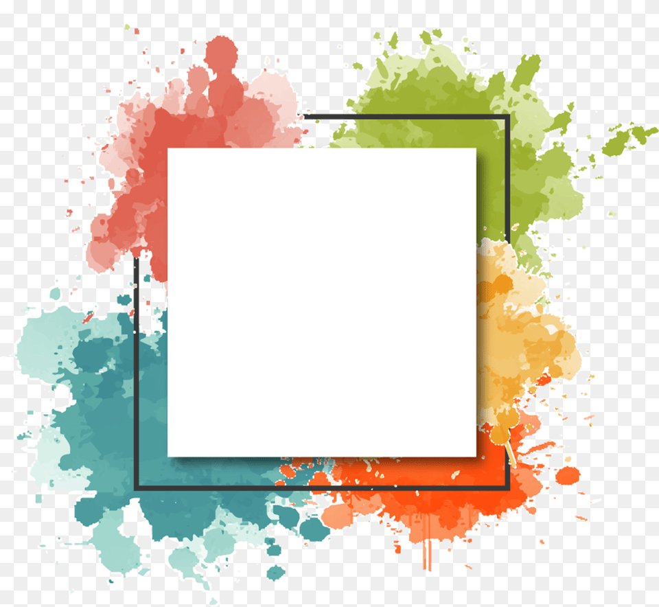 Encuadre Cuadro Recurso Resources Overlays Transparent Color Border, White Board Png Image
