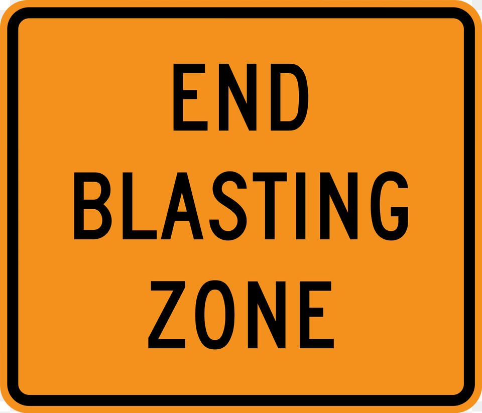 End Blasting Zone Clipart, Sign, Symbol, Text, Road Sign Free Png Download