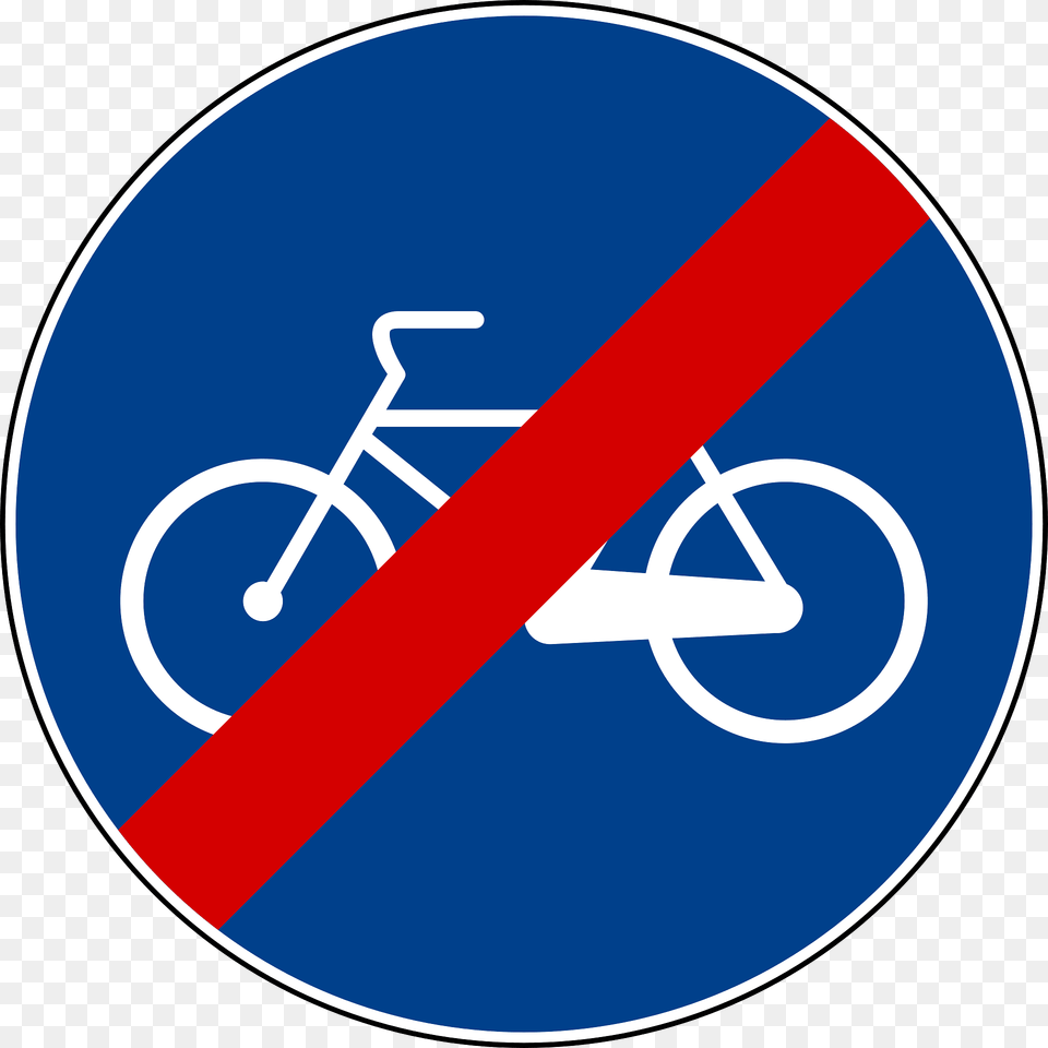 End Of Cycle Lane Clipart, Sign, Symbol, Road Sign Png Image