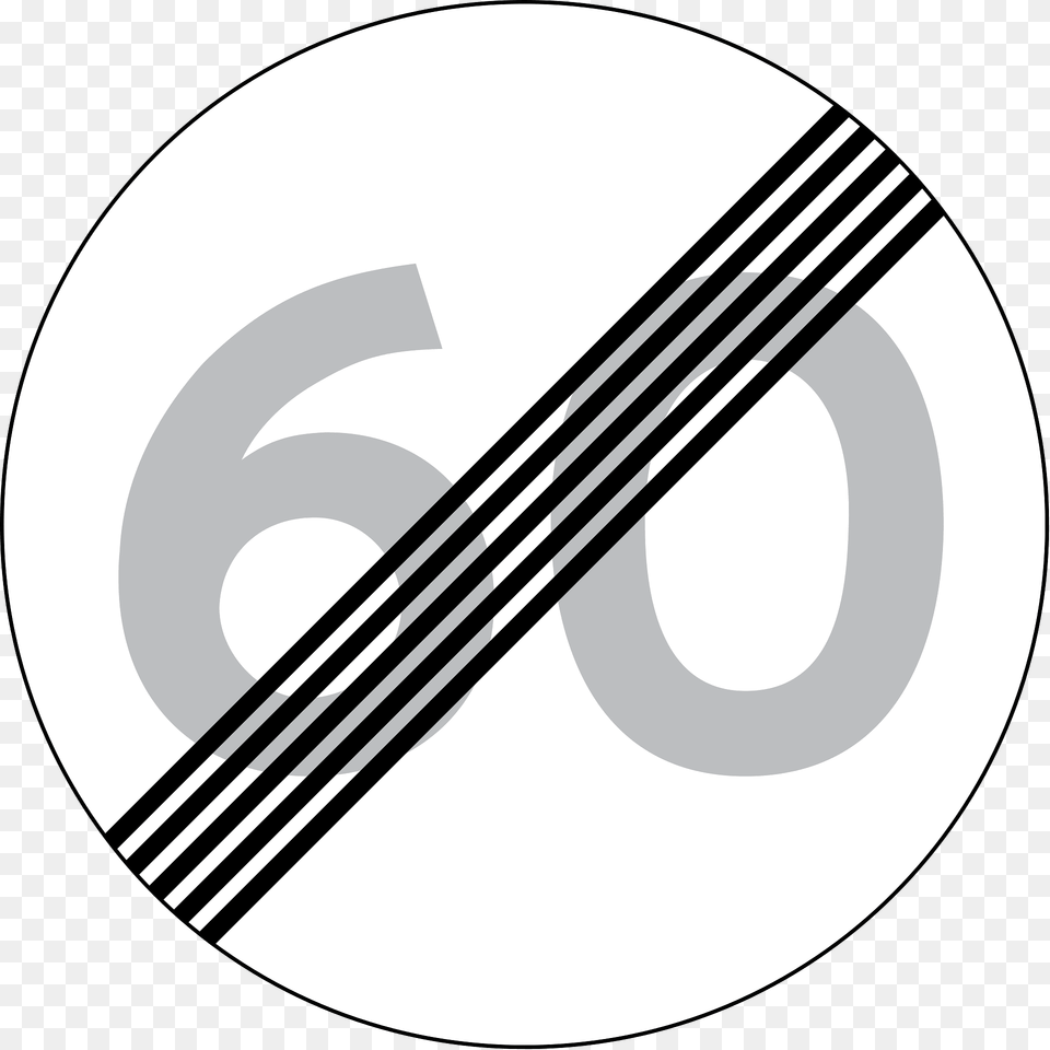 End Of Maximum Speed Limit Sign In Denmark Clipart, City Free Png