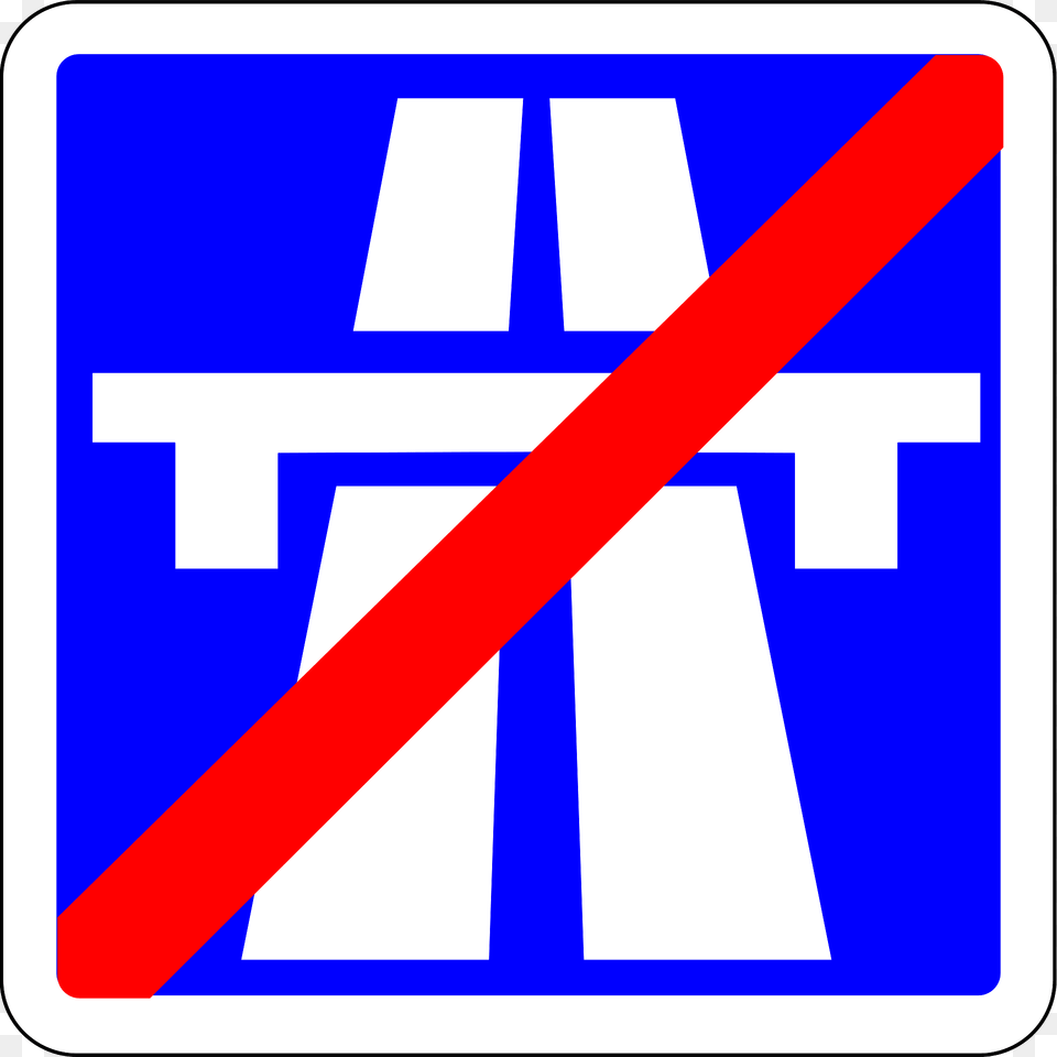 End Of Motorway Clipart, Sign, Symbol, Road Sign Png