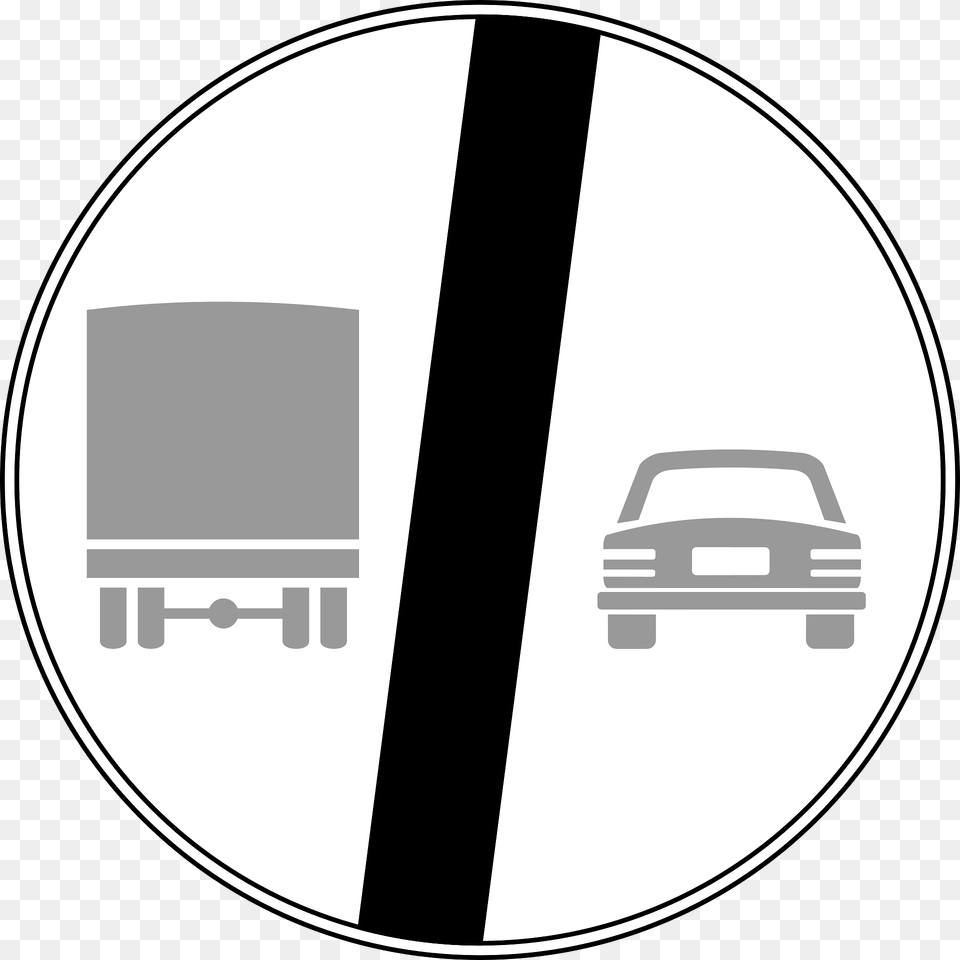 End Of No Overtaking By Heavy Goods Vehicles Clipart, Sign, Symbol, Car, Transportation Free Png Download