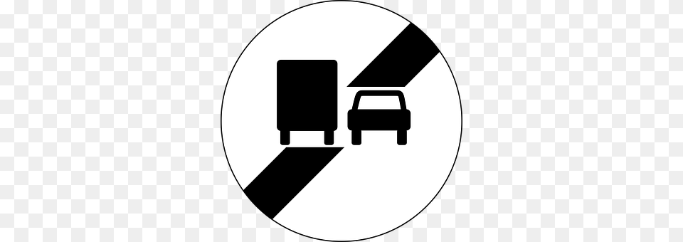 End Of No Overtaking By Lorries Sign, Symbol, Stencil Png Image