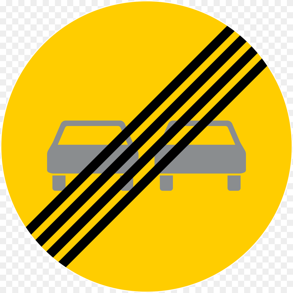 End Of No Overtaking Sign In Finland Clipart, Disk, Symbol, Transportation, Vehicle Free Png