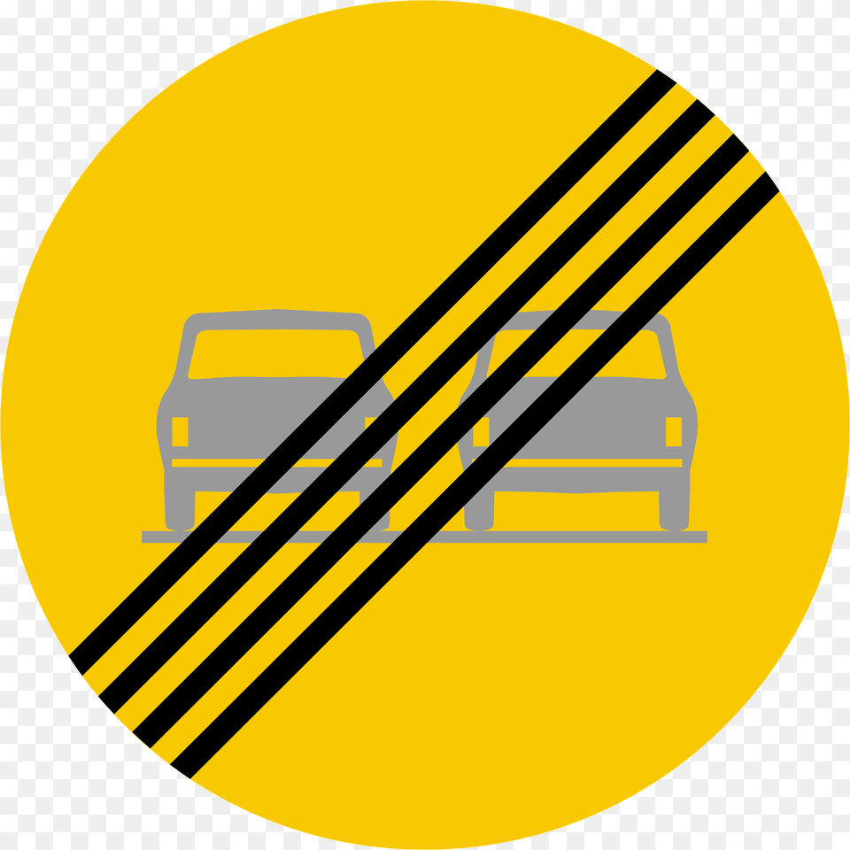 End Of No Overtaking Sign In Iceland Clipart, Road, Disk, Transportation, Vehicle Png Image