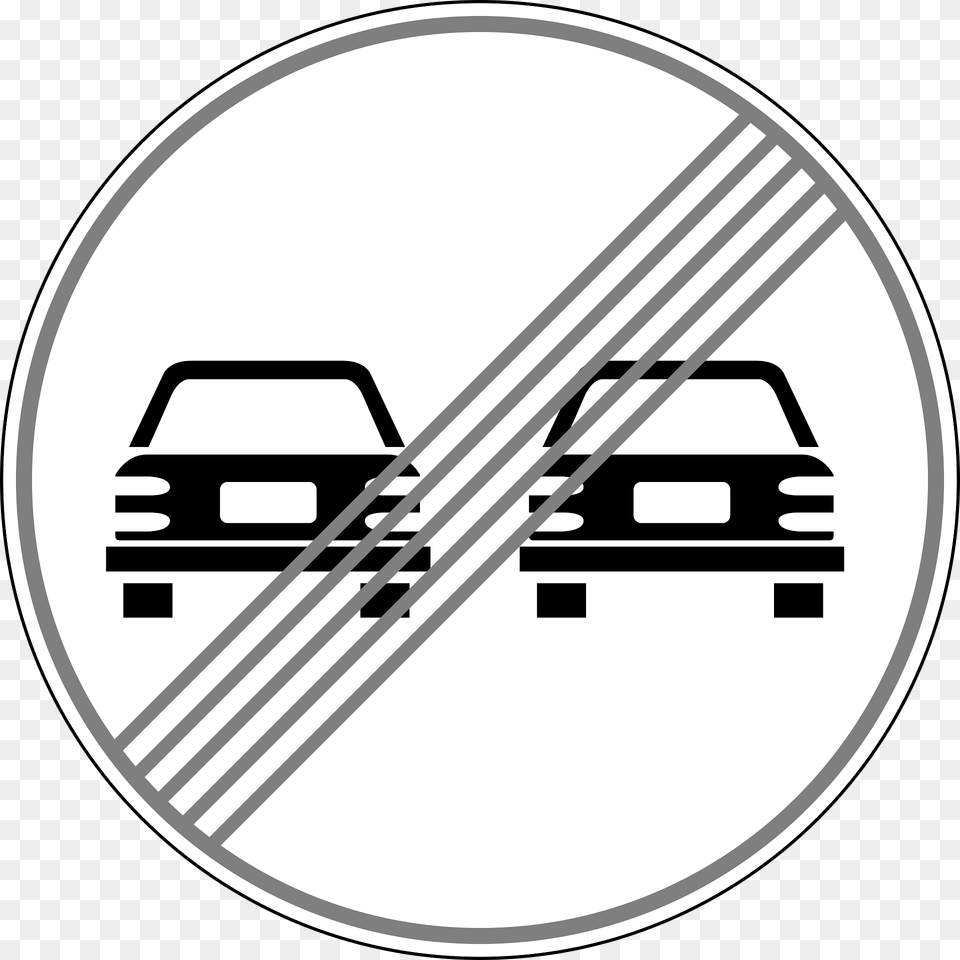End Of No Overtaking Sign In Moldova Clipart, Disk Free Png Download