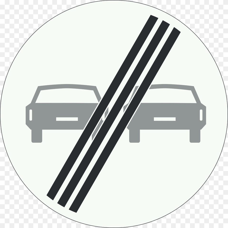 End Of No Overtaking Sign In Netherlands Clipart, Vehicle, Transportation, License Plate, Road Free Transparent Png