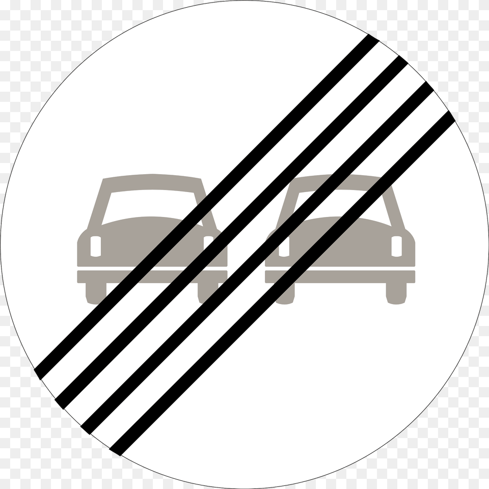 End Of No Overtaking Sign In Norway Clipart, Road, City, Utility Pole, Disk Free Transparent Png