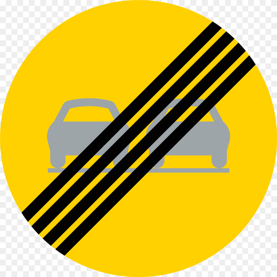End Of No Overtaking Sign In Sweden Clipart, Road, Disk, Symbol Png Image