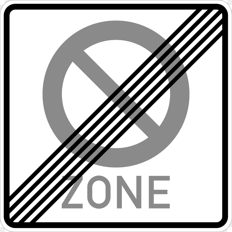 End Of No Parking Zone Clipart, Sign, Symbol, Road Sign Png Image