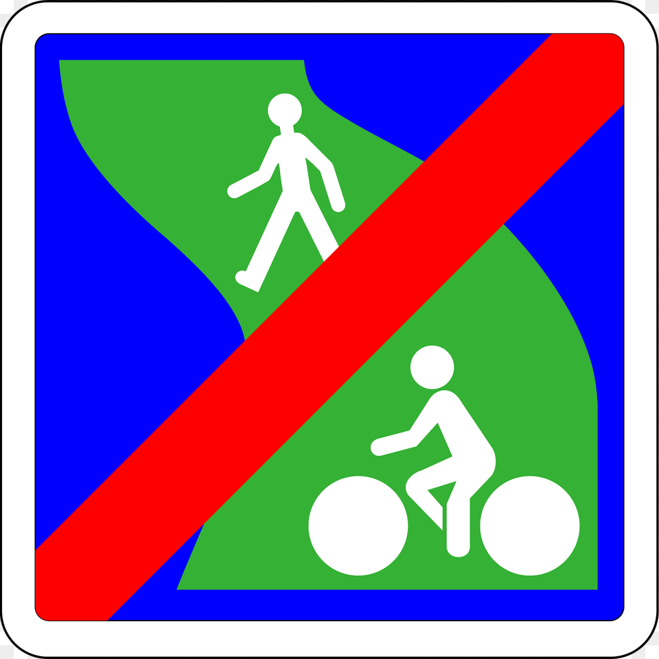 End Of Pedestrian And Cycle Route Clipart, Sign, Symbol, Person, Dynamite Free Png