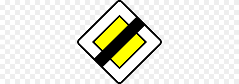 End Of Priority Road Symbol, Text Free Transparent Png