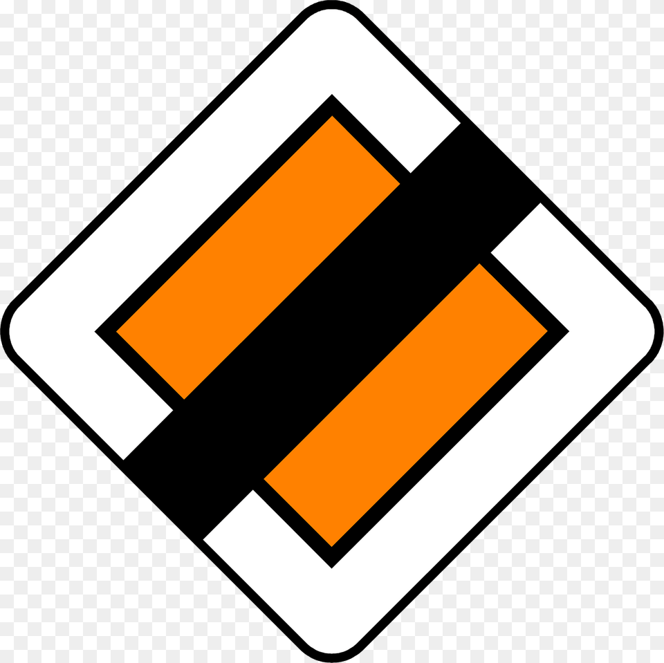End Of Priority Road Sign In Belgium Clipart, Disk Png