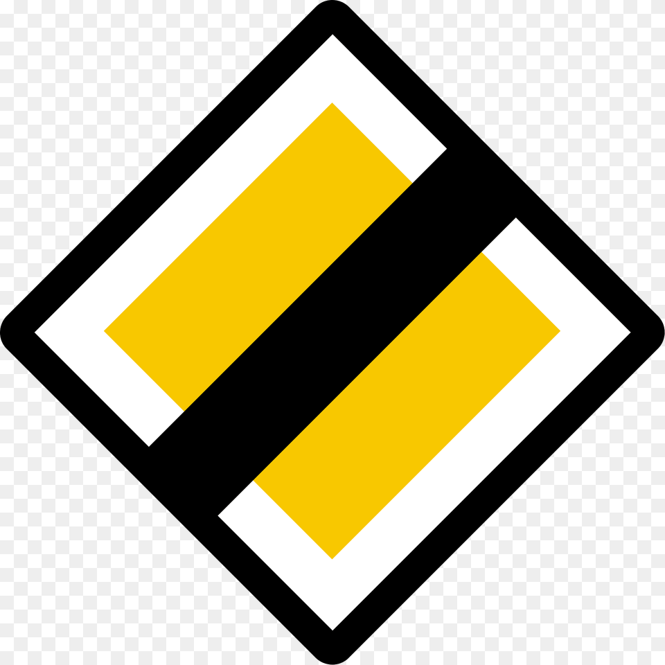 End Of Priority Road Sign In Iceland Clipart, Symbol Free Transparent Png