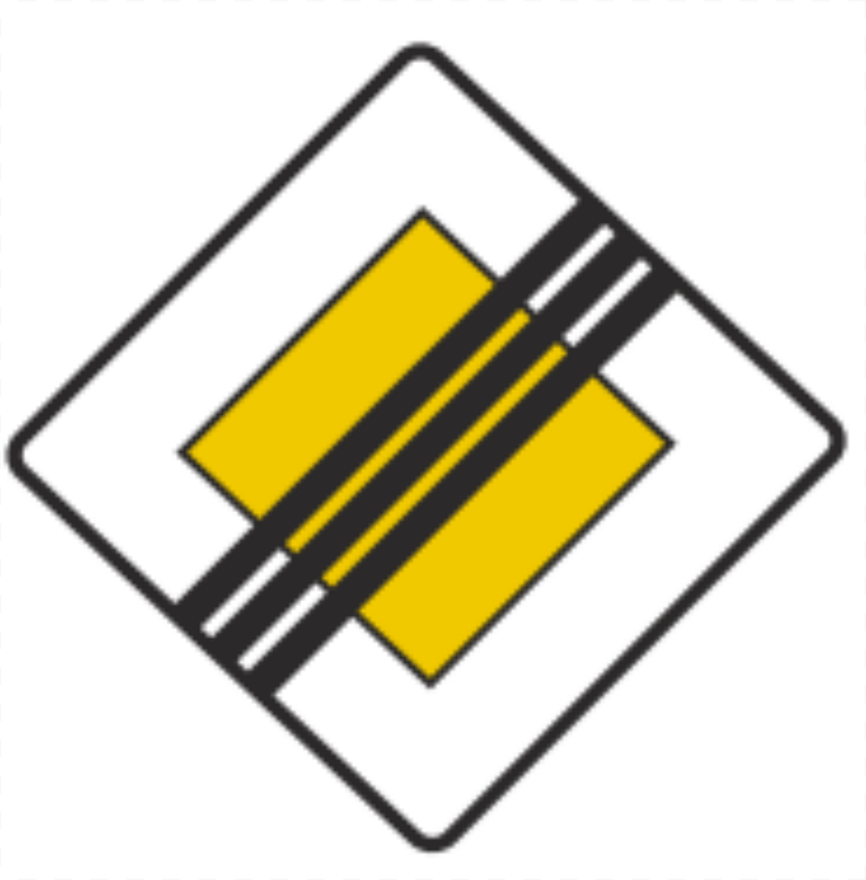 End Of Priority Road Sign In Luxembourg Clipart, Symbol, Road Sign Free Transparent Png