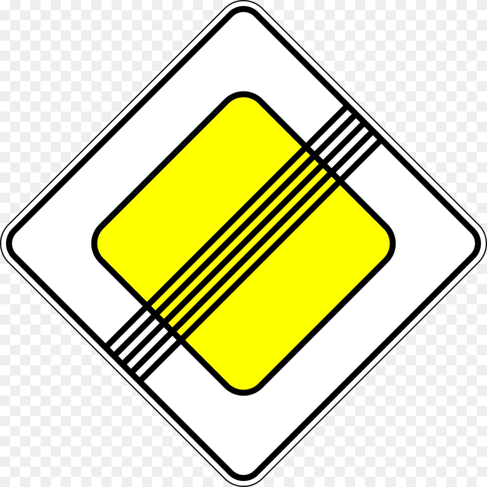 End Of Priority Road Sign In Moldova Clipart, Electronics, Hardware, Printed Circuit Board, Disk Free Png