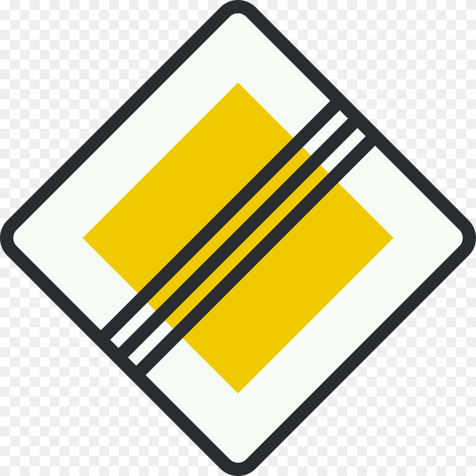 End Of Priority Road Sign In Netherlands Clipart, Disk Free Png Download