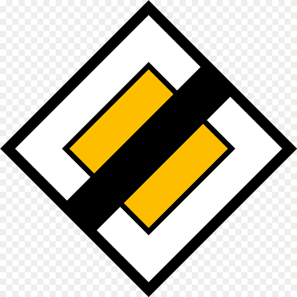 End Of Priority Road Sign In Norway Clipart Png