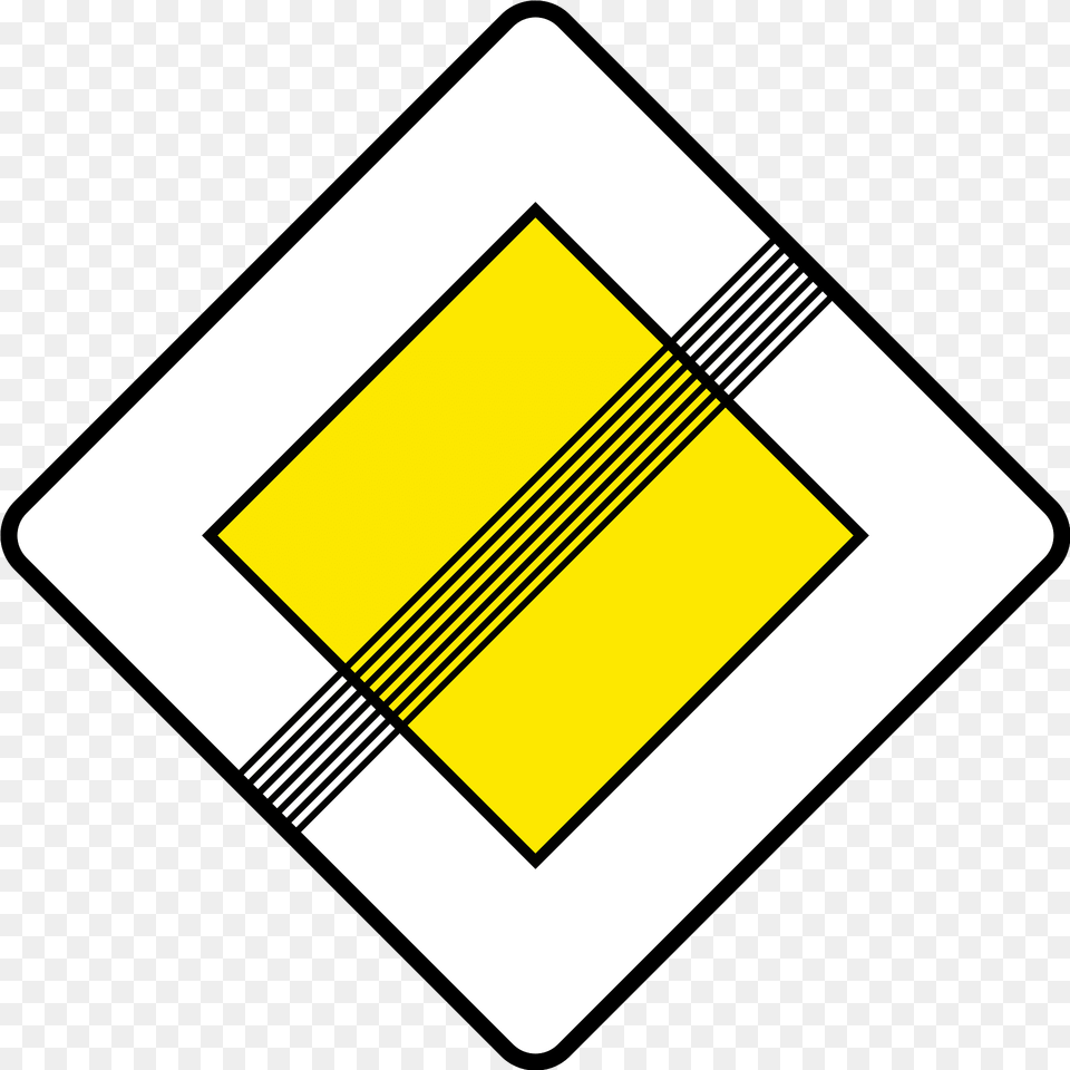 End Of Priority Road Sign In Slovenia Clipart Free Png