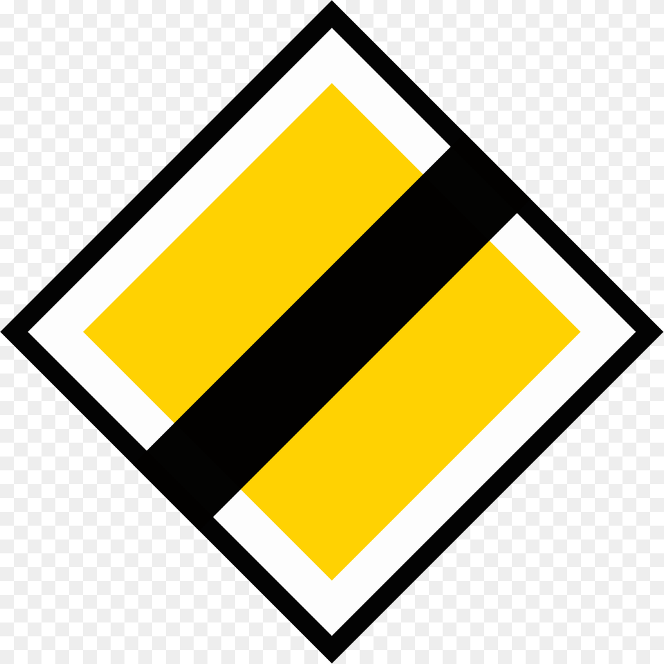 End Of Priority Road Sign In Sweden Clipart, Blackboard Png