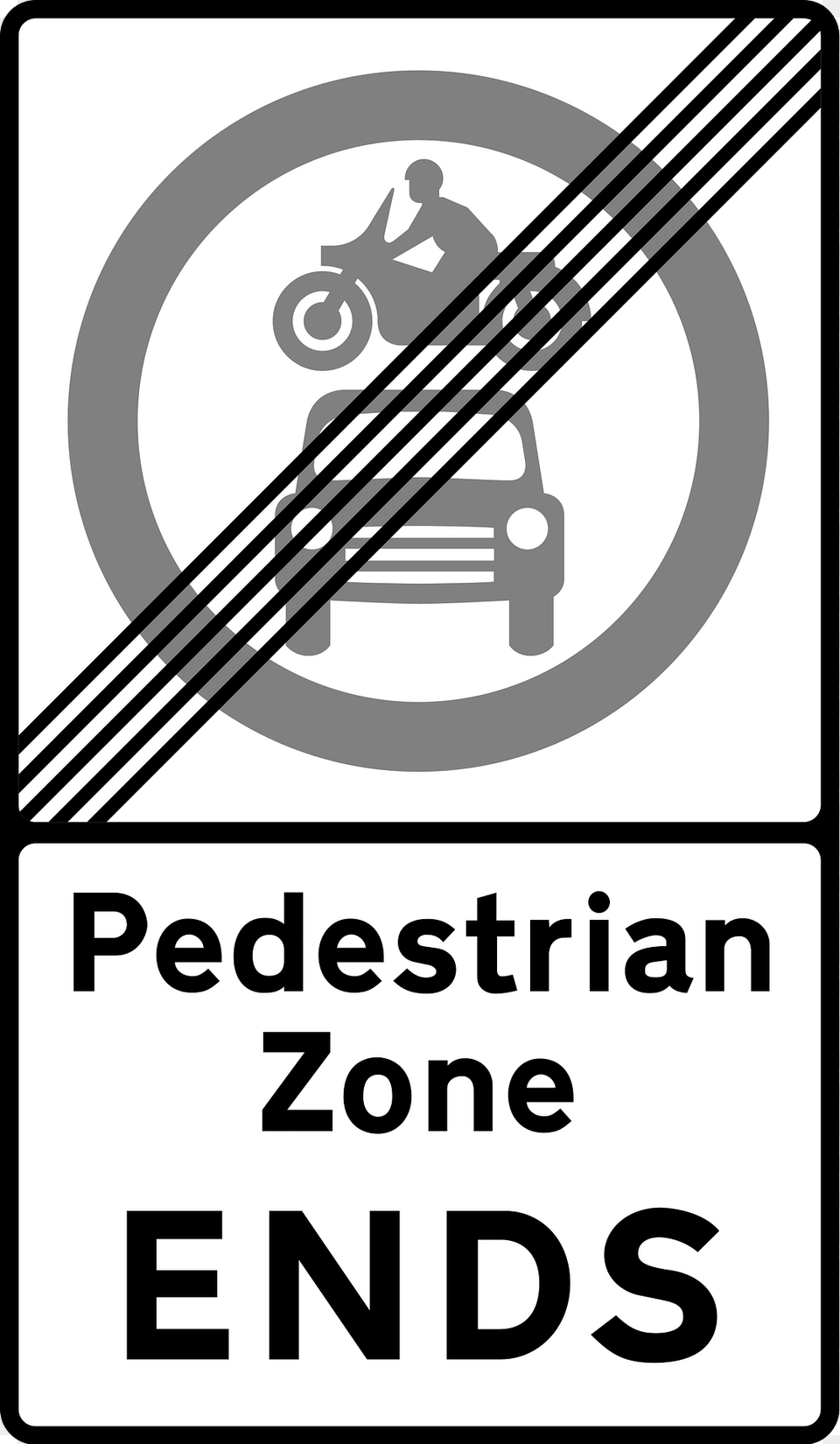 End Of Restrictions Associated With A Pedestrian Zone Clipart, Bus Stop, Outdoors, Symbol, Sign Free Transparent Png