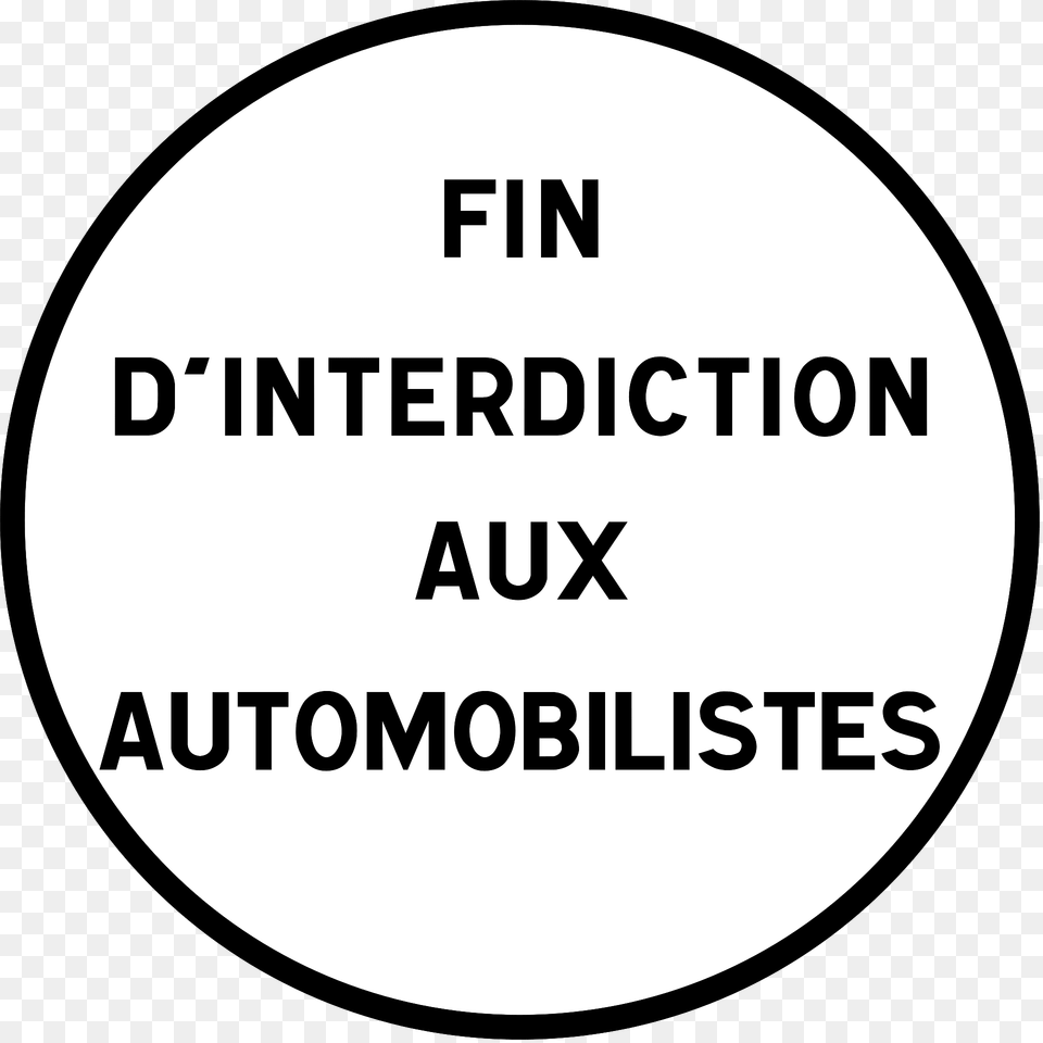 End Of Restrictions To Motorists Clipart, Disk, Text Free Png