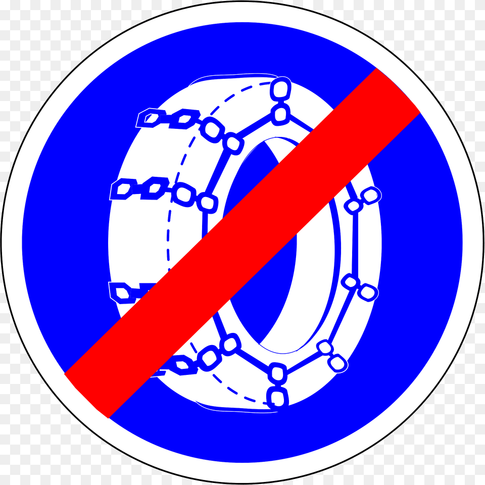 End Of Snow Chains Zone Clipart, Machine, Spoke, Wheel, Logo Png Image